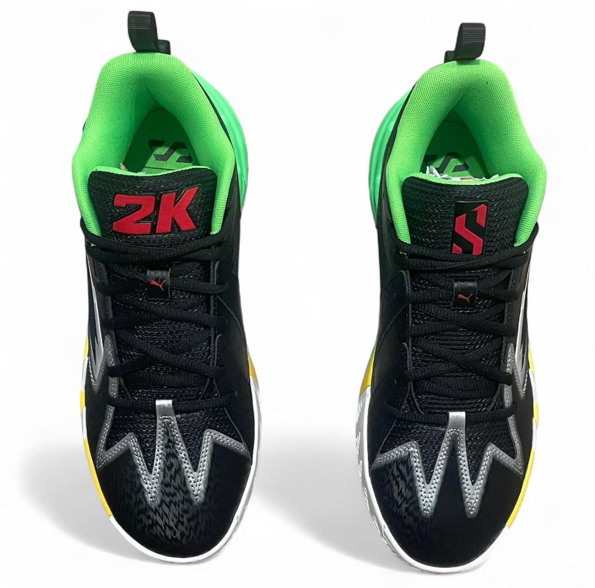 309841-01 Puma Scoot Zeros 2 PUMA Black-Fluro Green