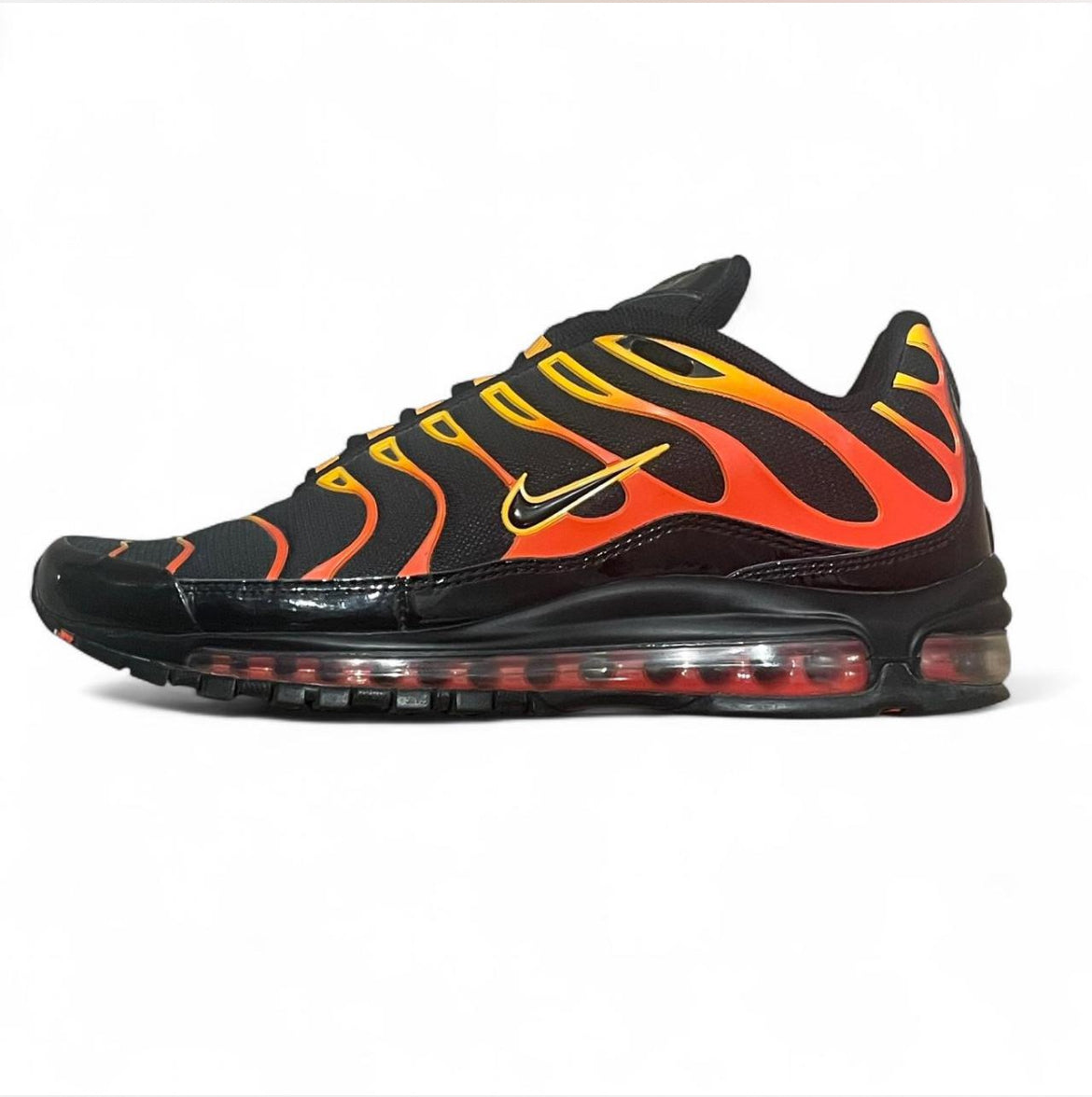 AH8144-002 Nike Air Max 97 Plus TN ‘Black Shock Orange’ (2018)