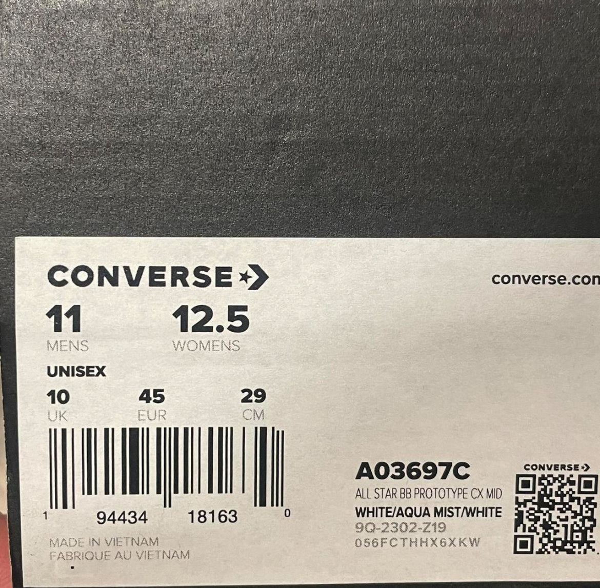 A03697C Converse All Star BB Prototype CX Mid ‘White Aqua Mist’ (2023)
