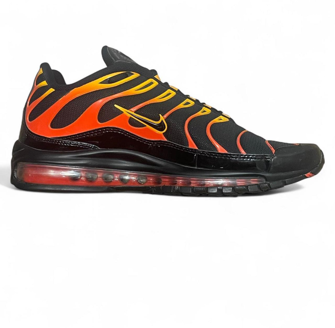 AH8144-002 Nike Air Max 97 Plus TN ‘Black Shock Orange’ (2018)