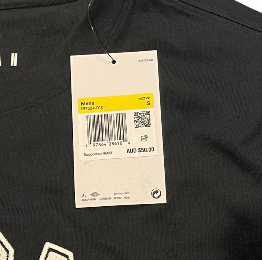 IB7524-010 Nike Jordan MVP Men’s Jumpman T-Shirt ‘Black’ (2025)