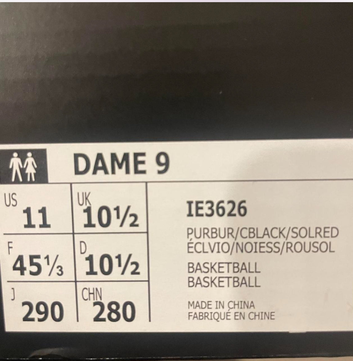 IE3626 Adidas Dame 9 ‘Purple Burst’ (2024)