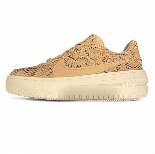 FJ4965-200 Nike Air Force 1 PLT.AF.ORM (Womens) ‘Brown Snakeskin Print’ (2023)
