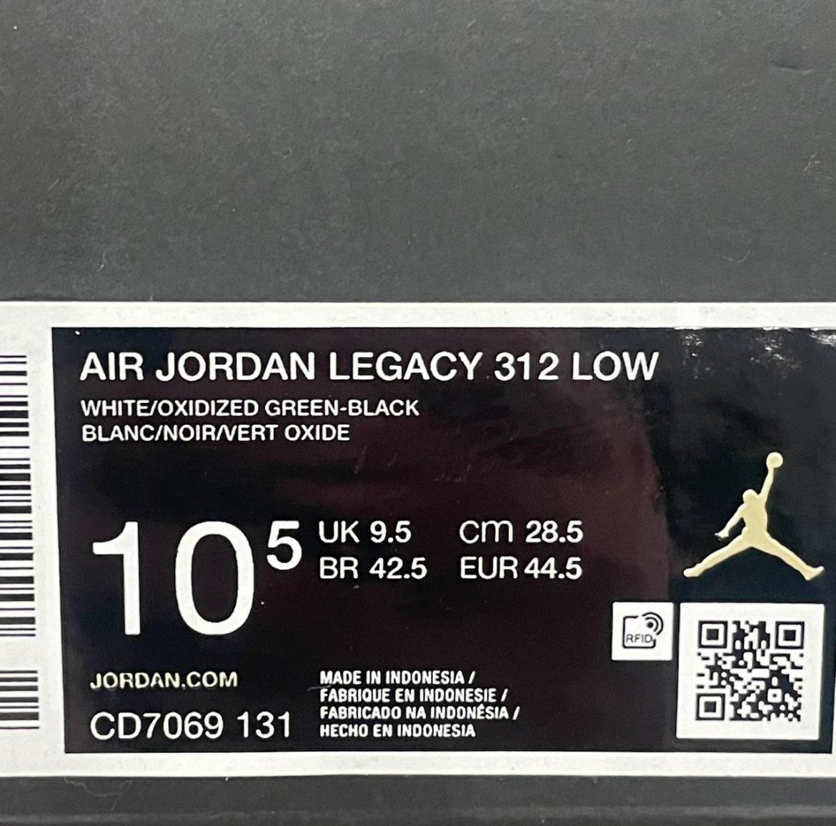 CD7069-131 Jordan Legacy 312 Low ‘Oxidised Green’ (2024)