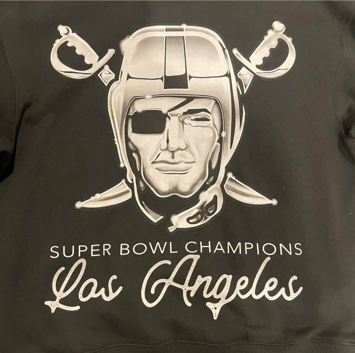 MNLR2108-920 Mitchell & Ness NFL LA Raiders Superbowl Champions Crewneck Sweater ‘Black White’ (2024)