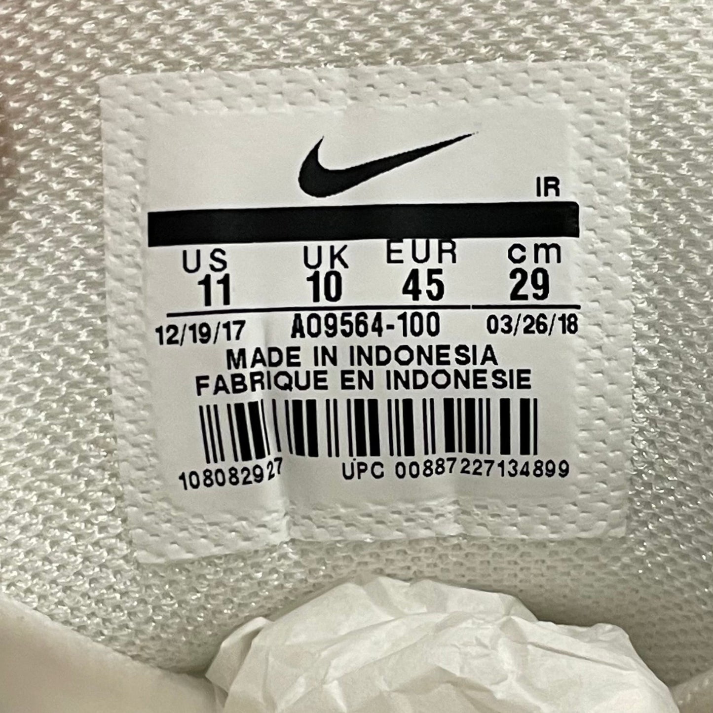 AO9564-100 Nike Air Max Plus TN SE ‘White Total Orange’ (2018)