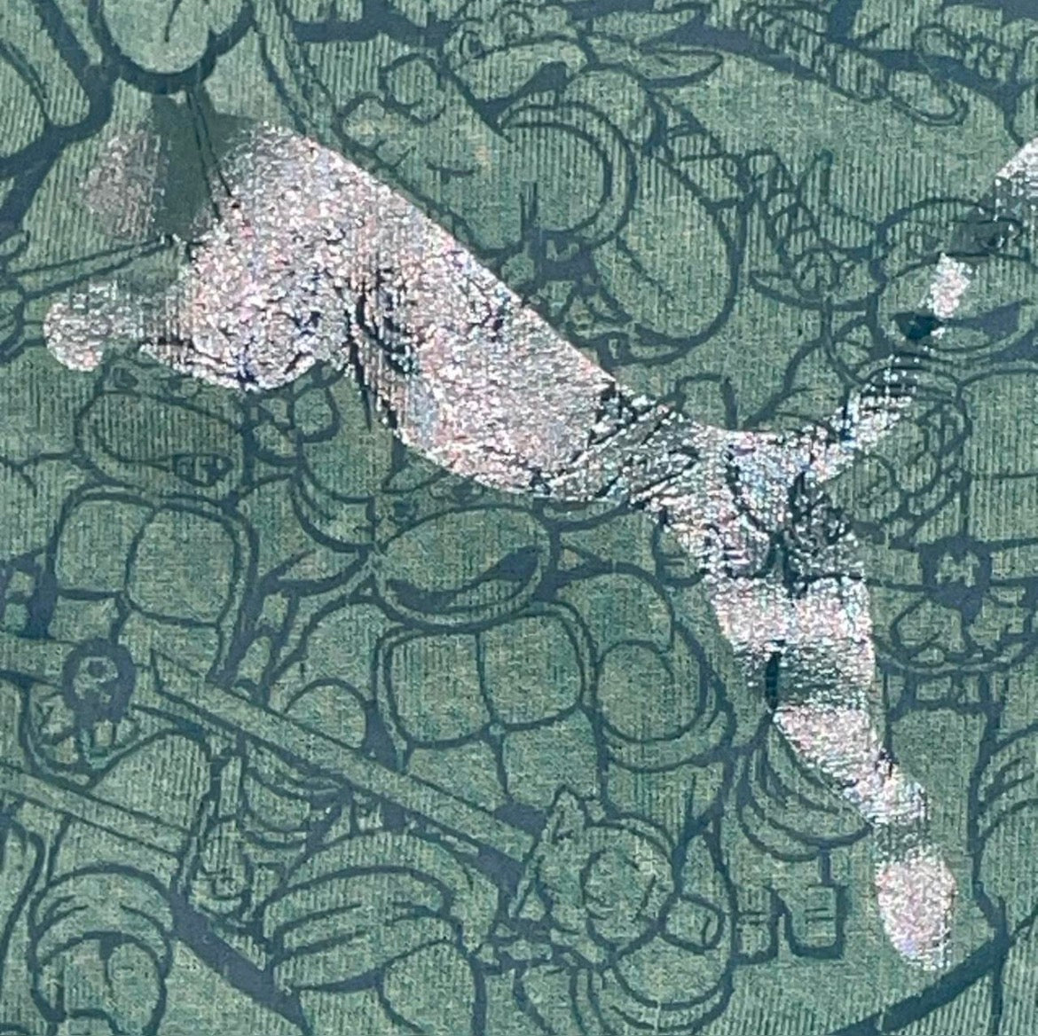 630100-37 PUMA x TMNT Relaxed Graphic Crewneck Sweater ‘Vine Green’ (2025)