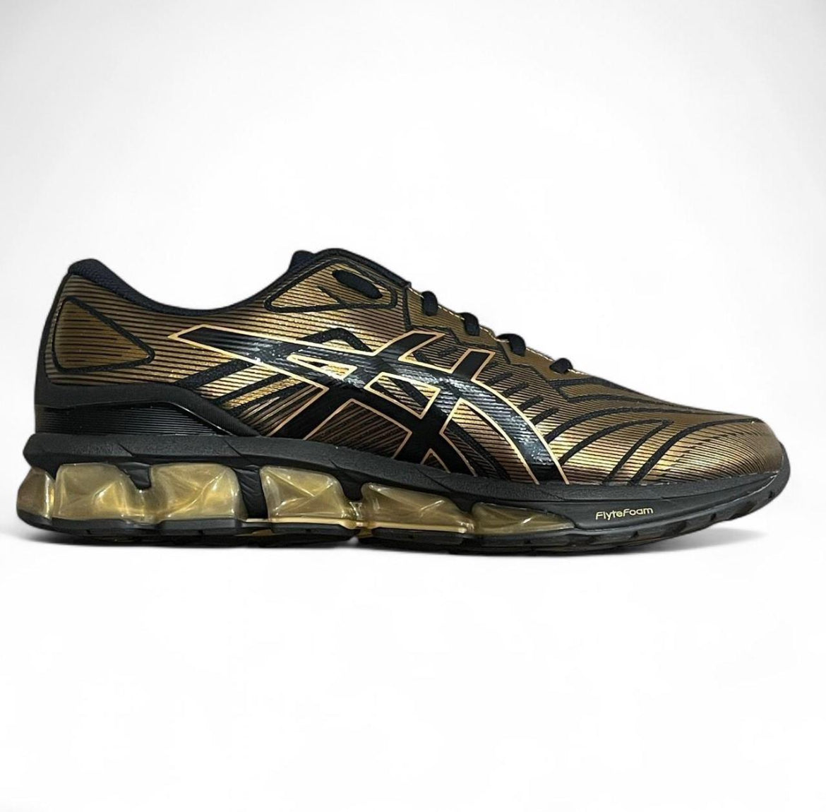 1201A876-004 ASICS Quantum Gel-360 VII ‘Black Pure Gold’ (2024)