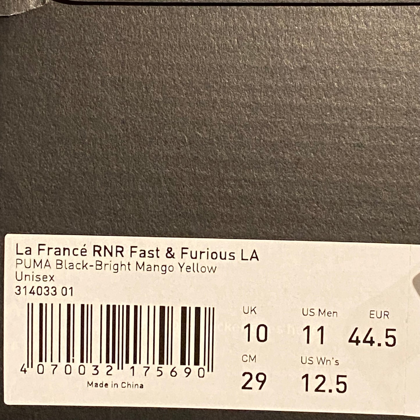 314033-01 Puma LaMelo Ball LaFrance RNR ‘Fast & Furious Dom Toretto’ (2026)
