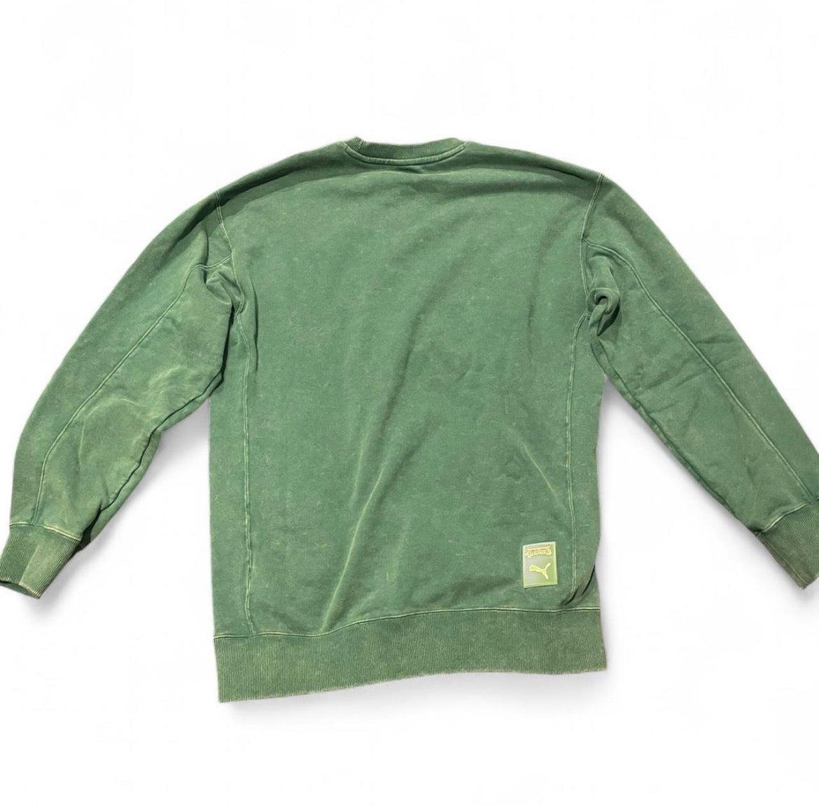 630100-37 PUMA x TMNT Relaxed Graphic Crewneck Sweater ‘Vine Green’ (2025)