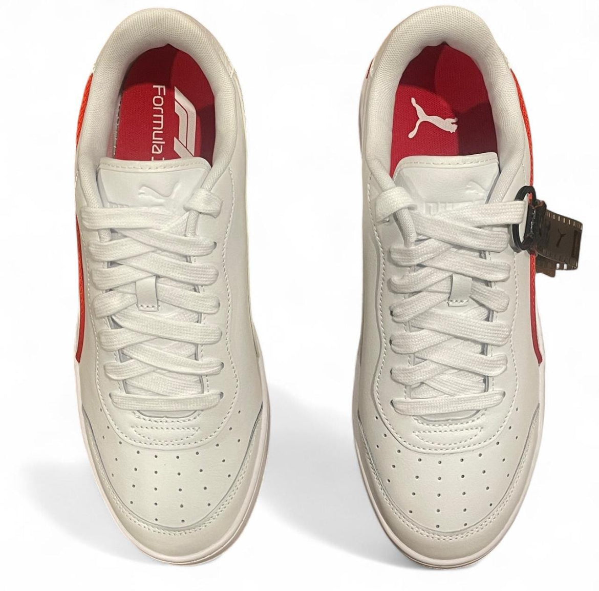 308655-02 Puma F1 CA Match Unisex Sneakers ‘White Pop Red’ (2024)