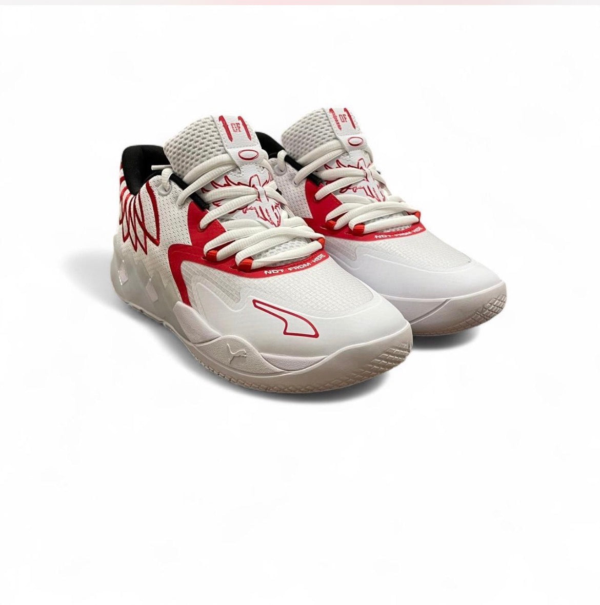 376941-10 Puma LaMelo Ball MB.01 Lo ‘Team Colors White High Risk Red’ (2022)