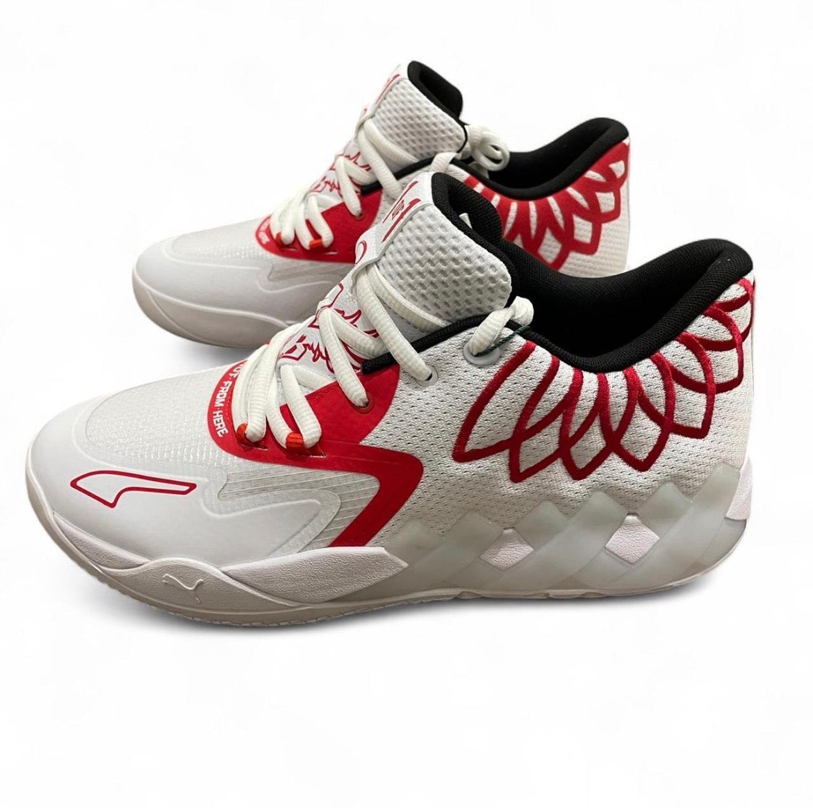 376941-10 Puma LaMelo Ball MB.01 Lo ‘Team Colors White High Risk Red’ (2022)