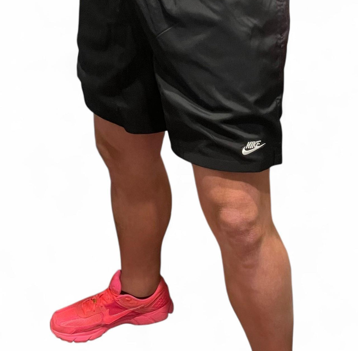 FN3307-010 Nike Club Woven Flow Shorts ‘Black/White Branding’ (2024)