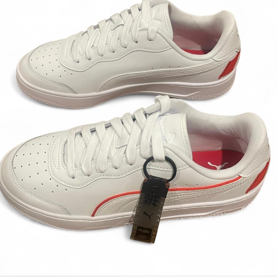 308655-02 Puma F1 CA Match Unisex Sneakers ‘White Pop Red’ (2024)