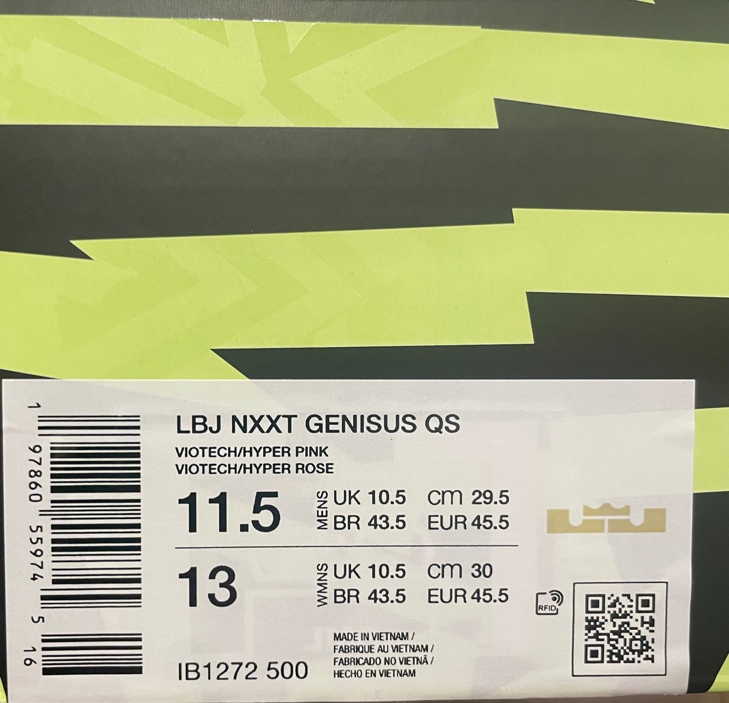 IB1272-500 Nike Zoom LeBron NXXT Genisus ‘Viotech’ (2025)