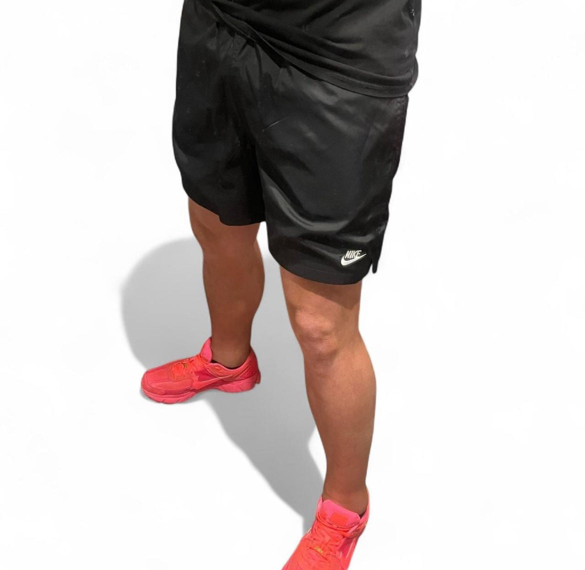 FN3307-010 Nike Club Woven Flow Shorts ‘Black/White Branding’ (2024)