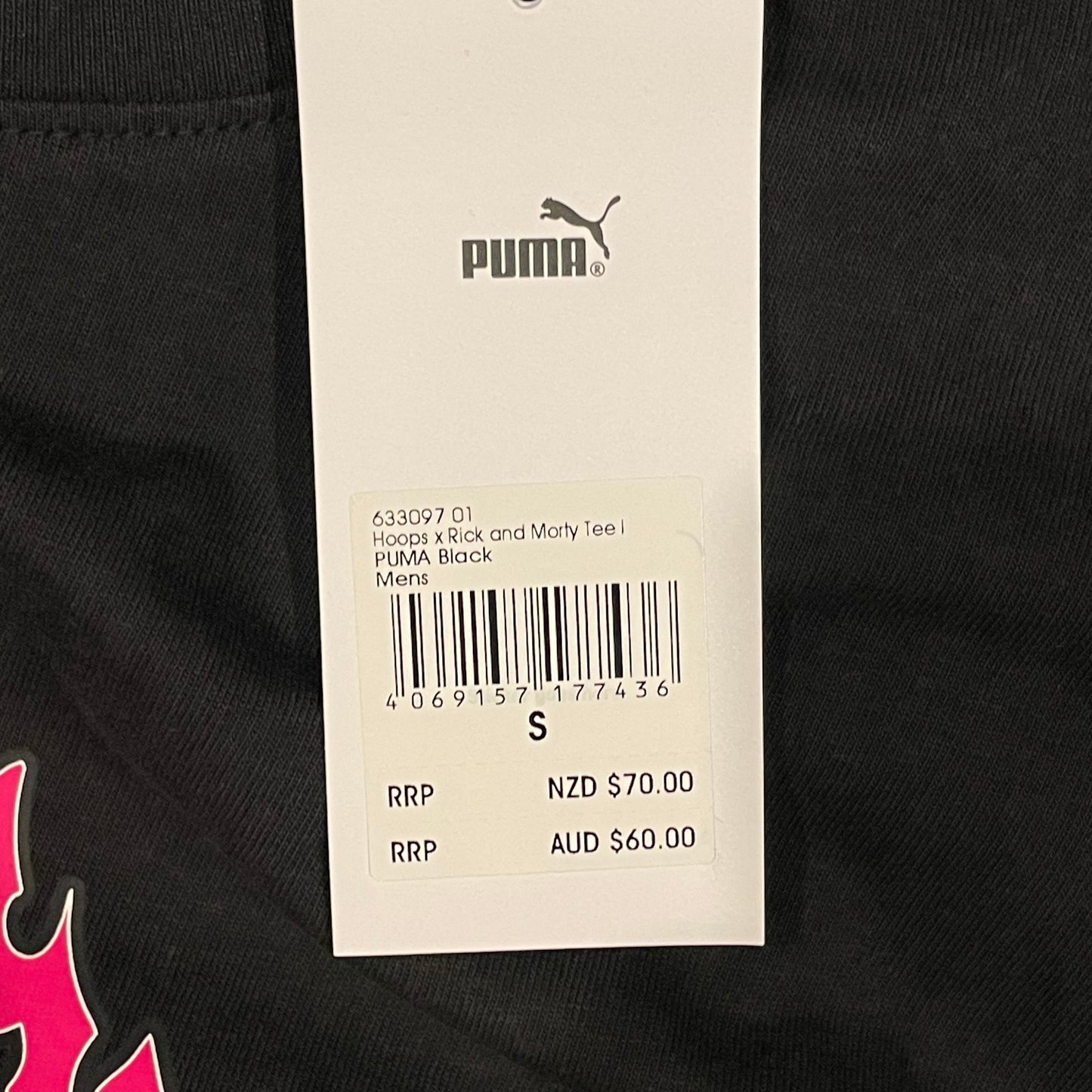 633097-01 PUMA HOOPS x Rick & Morty Basketball T-Shirt ‘PUMA Black’ (2025)