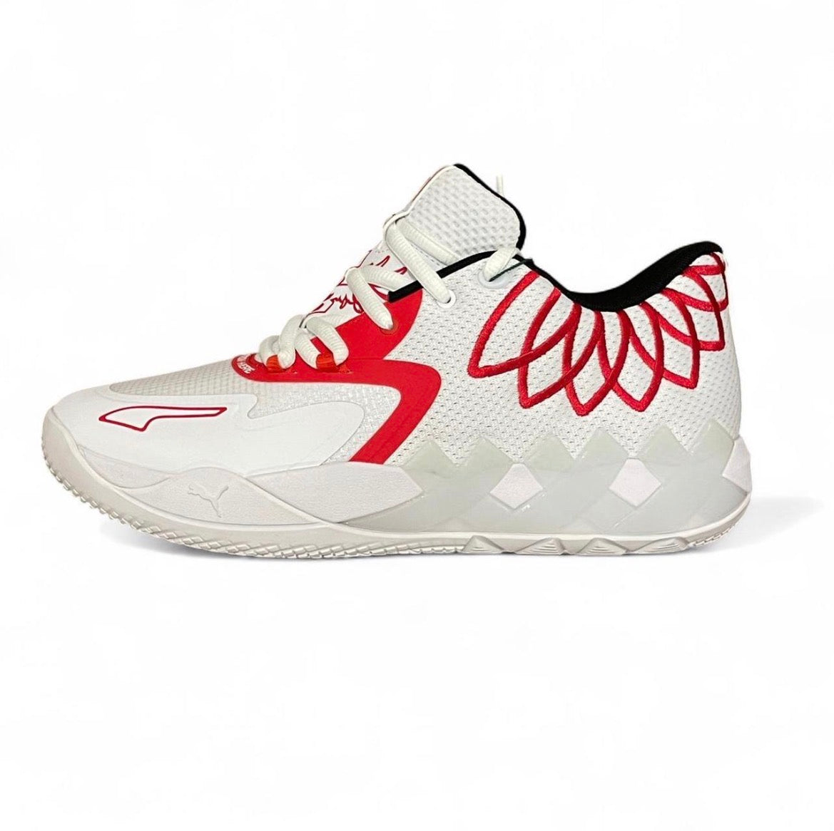 376941-10 Puma LaMelo Ball MB.01 Lo ‘Team Colors White High Risk Red’ (2022)