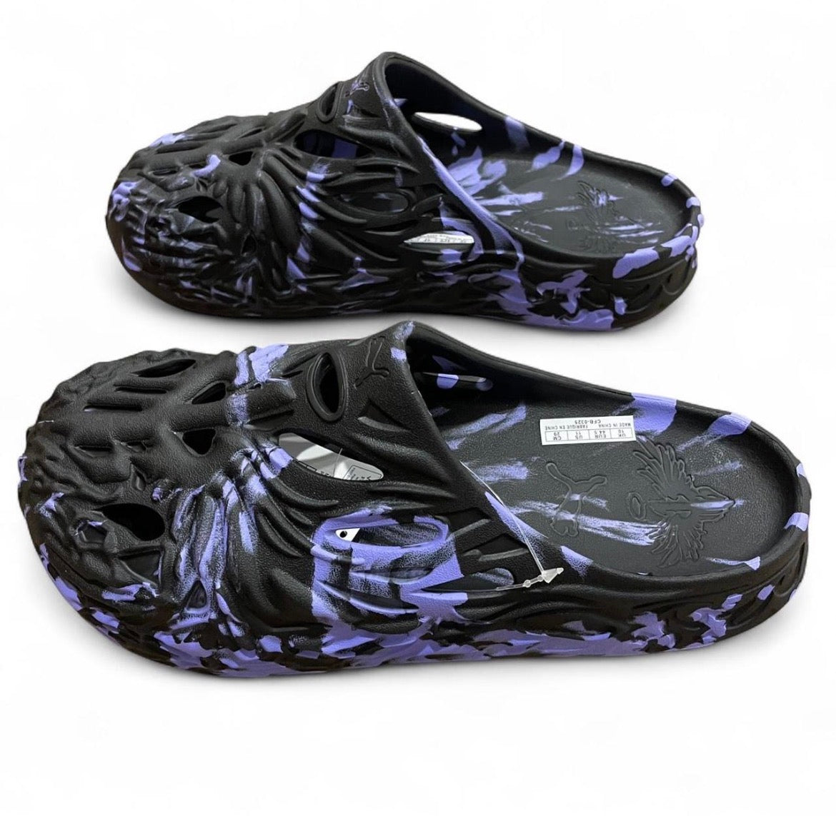 397665-10 Puma LaMelo Ball MB.04 Slide ‘Black Marble’ (2025)