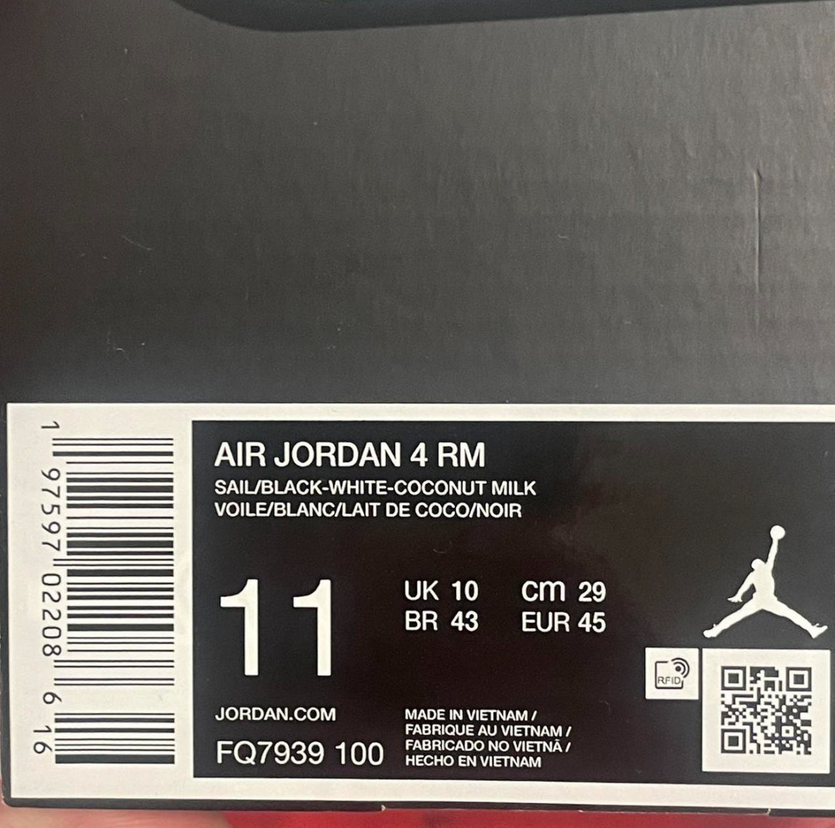 FQ7939-100 Jordan 4 RM
‘Canyon Rust’ (2024)