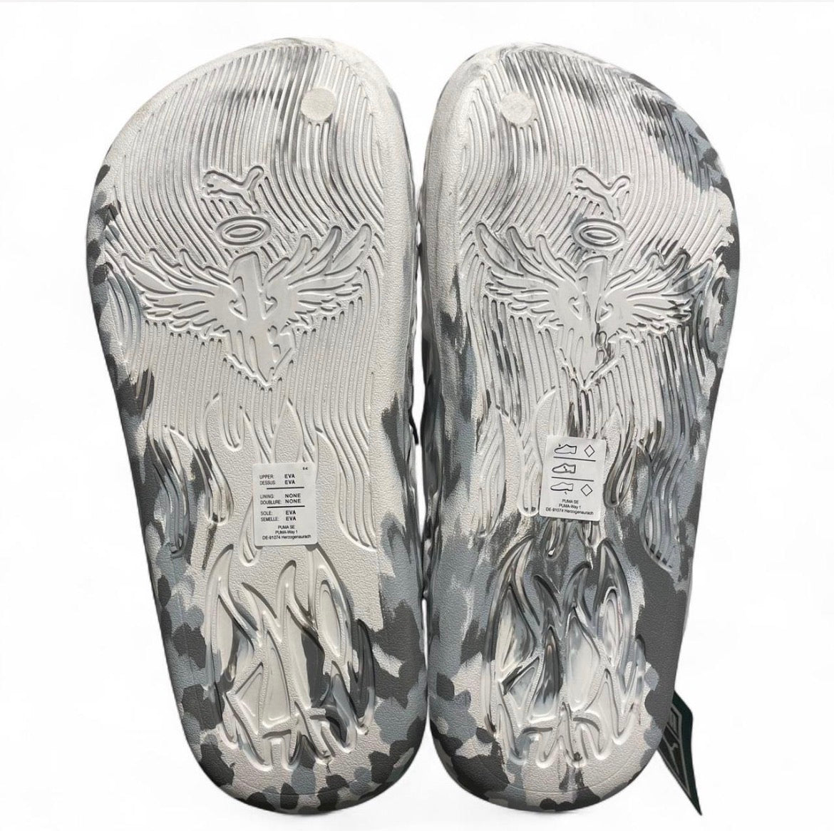 397665-12 Puma LaMelo Ball MB.04 Slide ‘Grey Marble’ (2025)