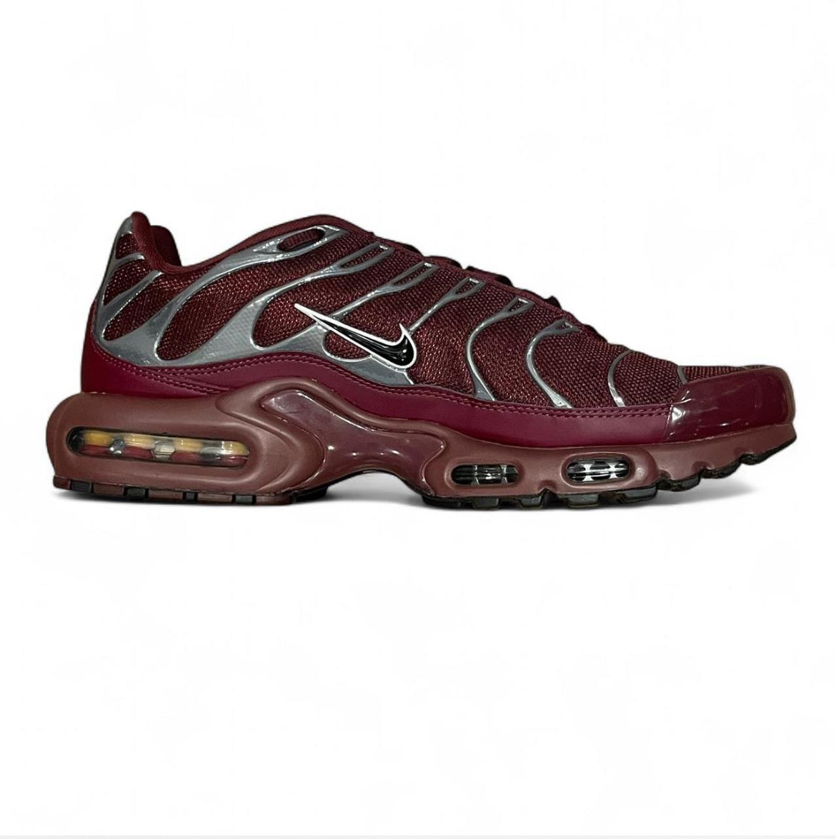 HJ9743-600 Nike Air Max Plus TN (Womens) ‘Night Maroon Metallic Silver’ (2024)