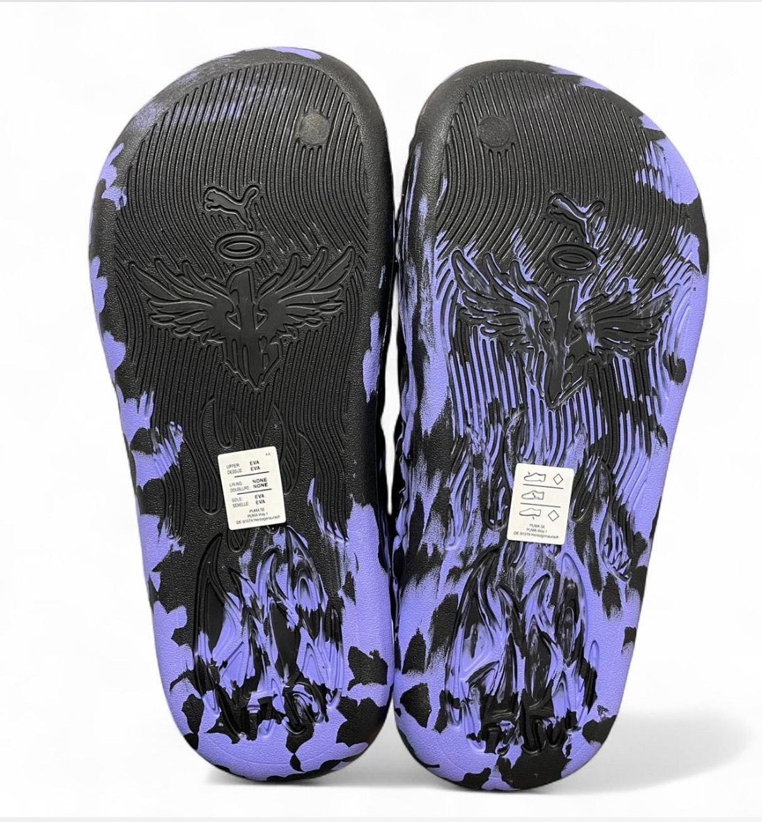 397665-10 Puma LaMelo Ball MB.04 Slide ‘Black Marble’ (2025)