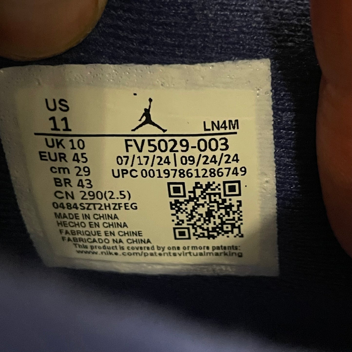 FV5029-003 Jordan 4 Retro ‘Rare Air (White Lettering)’ (2025)