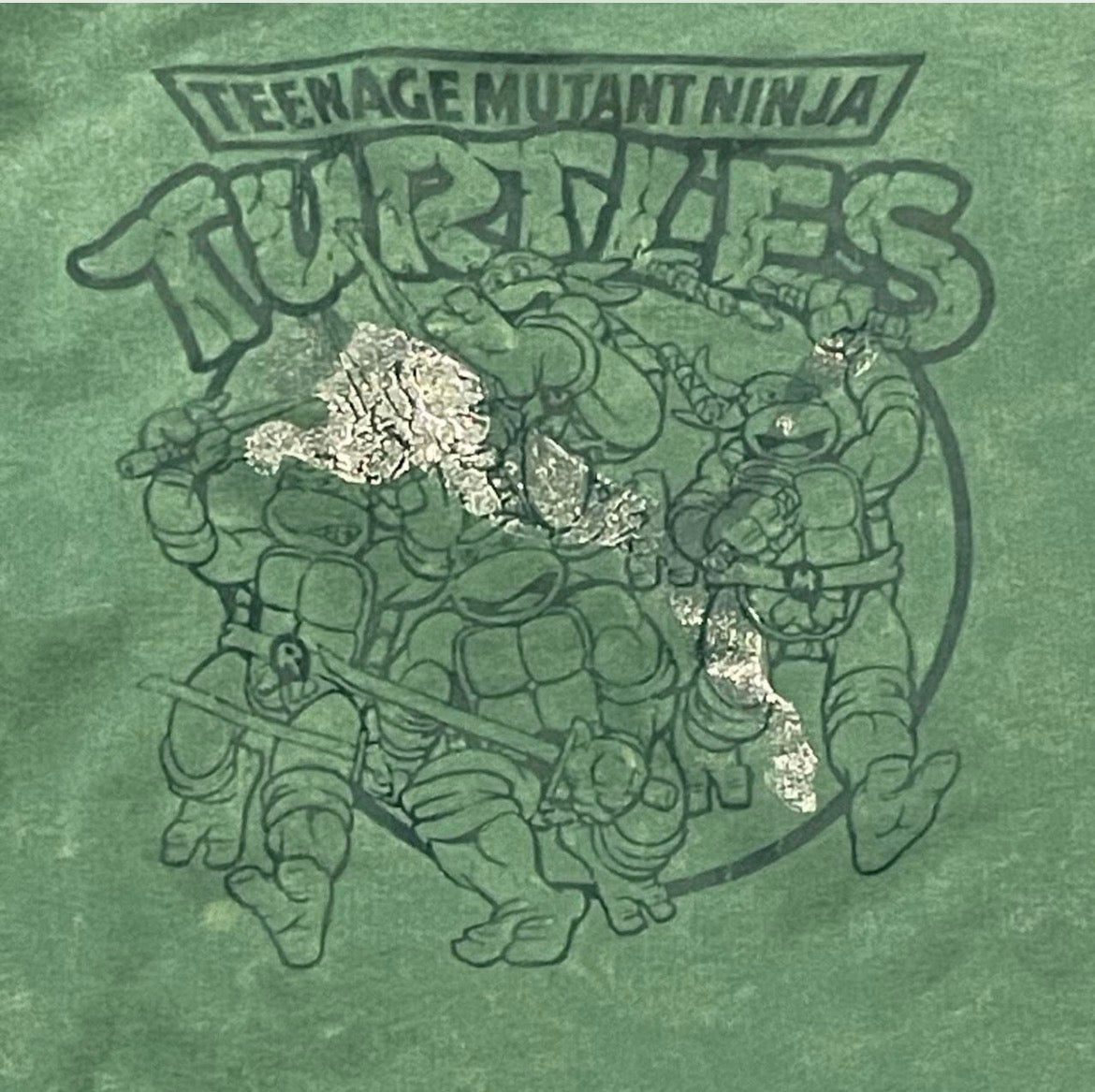 630100-37 PUMA x TMNT Relaxed Graphic Crewneck Sweater ‘Vine Green’ (2025)